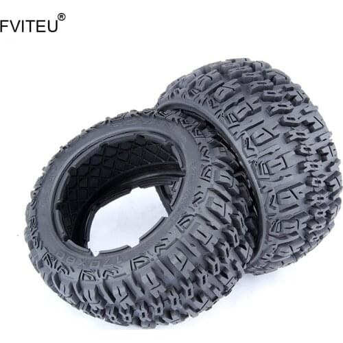 FVITEU Rubber Rear Knobby Tire set Fit 1/5 HPI Baja 5B SS Rovan King Motor