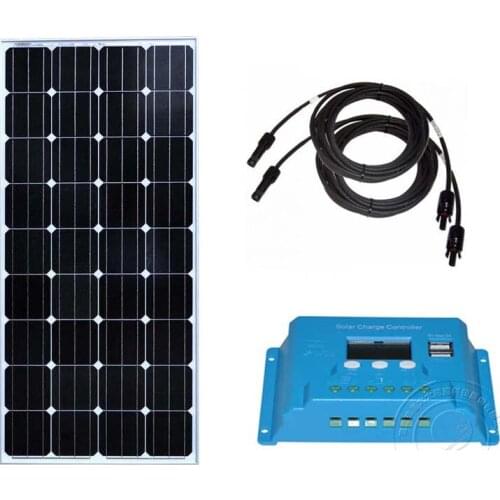 TUV Solar Kit Solar panel 150w 12v Solar Charge Controller 12v/24v 10A Mobile Car Solar Charger Caravan Car Camping Rv Motorhome