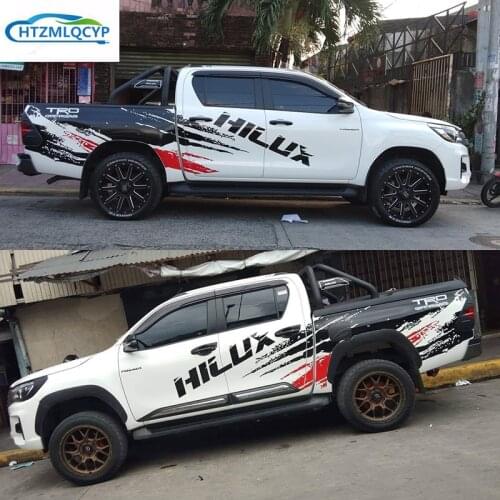 FOR Toyota Hilux sticker decal pickup truck off-road decoration modified pull flower color bar