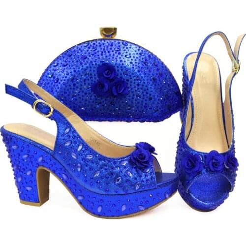 New Arrival Italian Shoe and Bag Set for Party In Women High Heels Sexy Luxery Shoes Women Shoes and Bag for Party Wedding