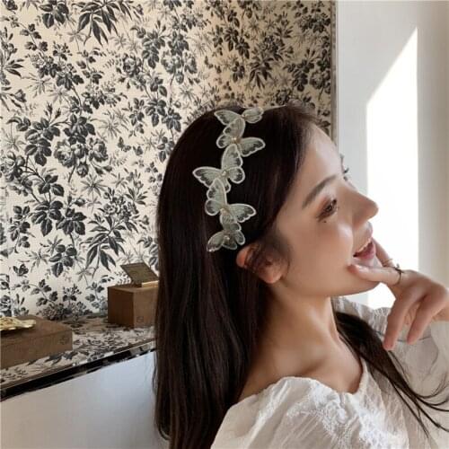 Korean Pearls Hollow out Lace Hairband Headband Bezel For Women Girls Fashion Elegant Lady Spring Summer Sweet Hair Accessories