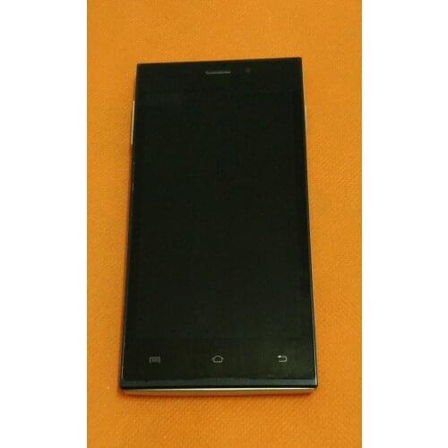 Used Original LCD Display + Touch Screen + Frame for Doogee Turbo Mini F1 4.5Inch 4G LTE MTK6732 Quad Core Free Shipping