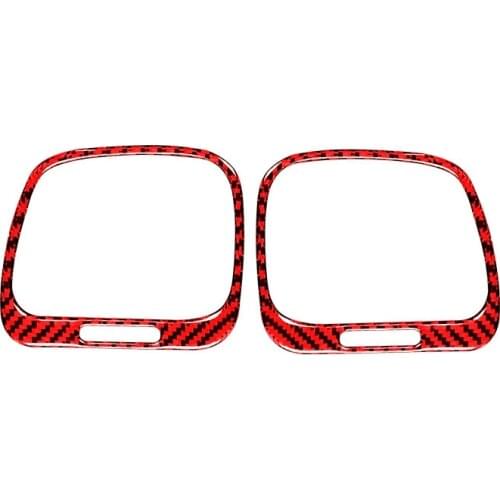 Carbon Fiber Dash Side Air Vent Cover Panel Trim for Scirocco 2009 2010 2011 2012 2013 2014 2015 2016 (Red)