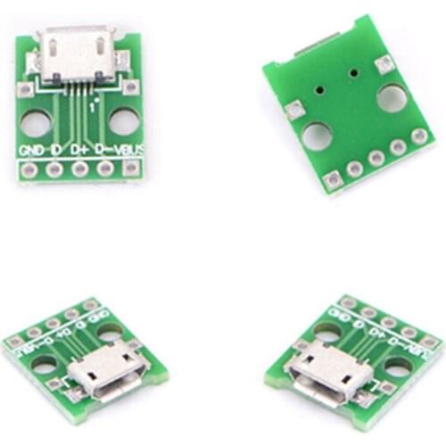 5pcs/lot B Type PCB Converter MIni USB to DIP Adapter 5pin Female Connector