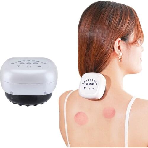 Mini Portable Electric Heating Cupping Massager Gua Sha Therapy Device Vibration Vacuum Suction Cup Relieve Physical Fatigue
