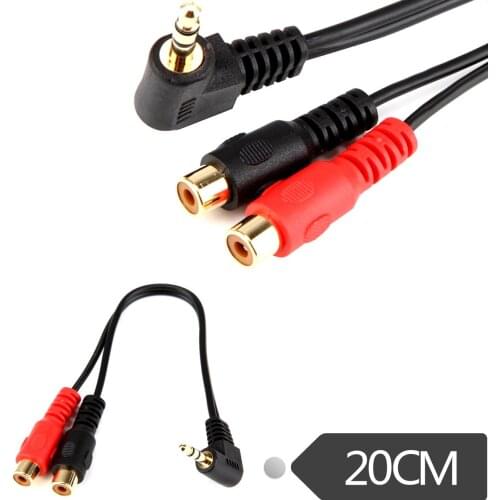Gold-plated 3.5mm headphone male plug to double lotus female one point two RCA adapter cable computer with chassis audio cable