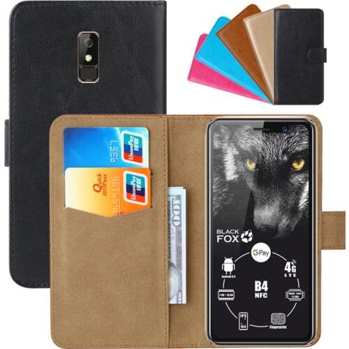 Luxury Wallet Case For Black Fox B4 NFC BMM543S PU Leather Retro Flip Cover Magnetic Fashion Cases Strap