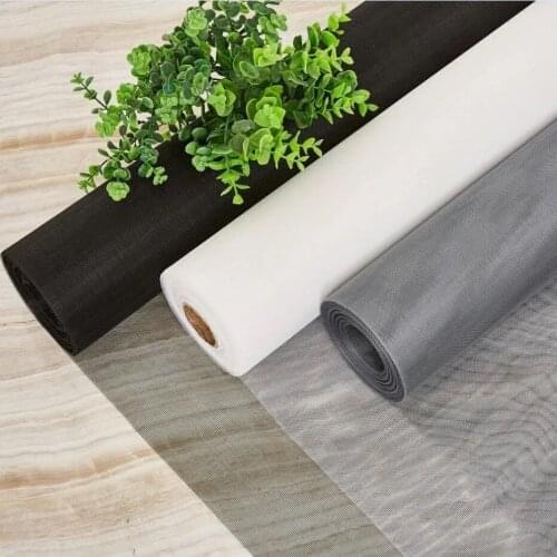 Customized Window Mesh with Velcro Anti-mosquito Window Screen Net Air Tulle Removable Fly Insect Screen for Windows