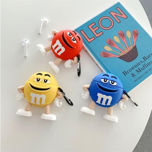 3D Stand Milk Chocolate Earphone Cover for Apple Airpods 1 2 Pro Cartoon Cute Silicone Wireless Headphone Case for Airpods 2 Pro