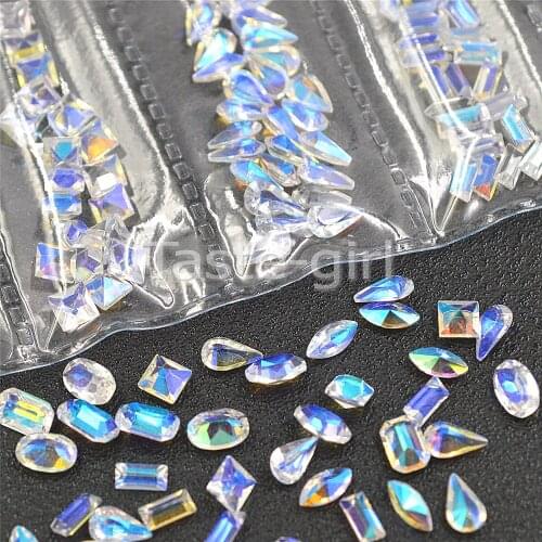 Mixed 6 shapes 3D Nail Art Decoration Glitter Rhinestones supplies jewelry beauty Manicure Accessories DIY tools