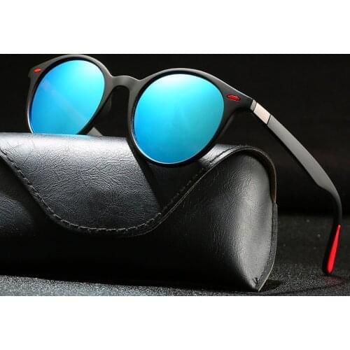 Vintage Round Men Polarized Sunglasses Retro Brand Designer Plastic Outdoor Driving Women Fishing Mirror Sun Glasses UV400