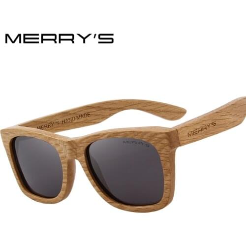 MERRYS DESIGN Men/Women Wooden Sunglasses Retro Polarized Sun Glasses HAND MADE 100% UV Protection S5140