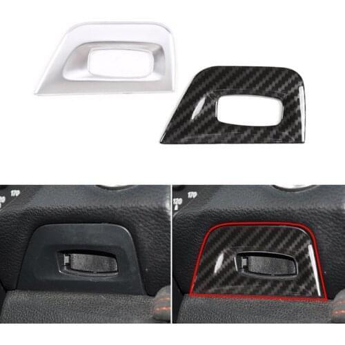 Car Styling Carbon Fiber Texture Interior Center Control Ignition Switch Key Hole Cover Frame Trim For BMW 1 Series E81 07-11