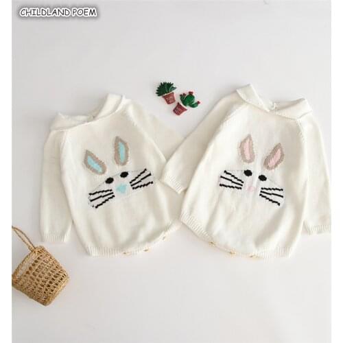Knitted Baby Clothes Newborn Autumn Winter Baby Romper Long Sleeve Cotton Infant Baby Sweater Jumpsuit Baby Girl Boy Romper