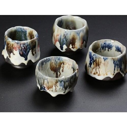 Kiln Change Tea Cup Vintage Coarse Pottery Pinming Cup New Arrival High Quality Small Tea Bowl Accessories Home Decor