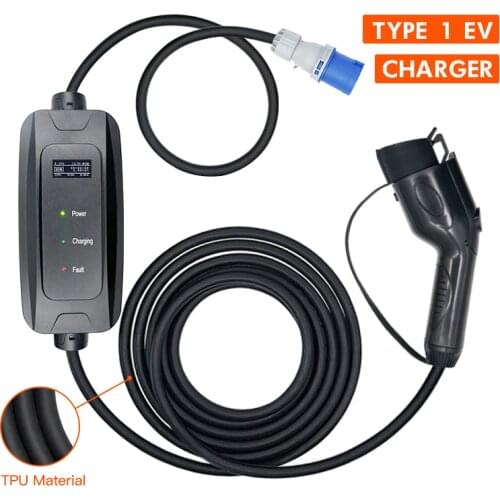 SAE J1772 EV Charger Type 1 Level 2 EVSE 5m Portable Adjustable Controlle Electric Car Charging Stations