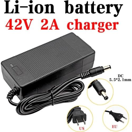 10S 36V 2A 18650 Lithium battery Charger 42V 2A Xiaomi M365 Adapter AC 100-240V for ebike Scooter 18650 li-ion battery Charger