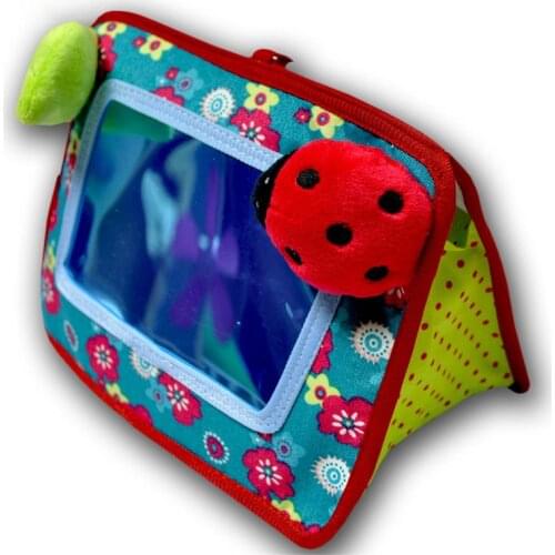 Tummy Time Floor Mirror | Developmental Baby Toy | Newborn Essential for Tummy Time | Great Shower Gift