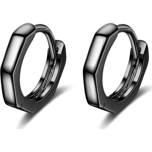 New Arrival Trendy Simple Circle 925 Sterling Silver Ladies Stud Earrings Original Jewelry For Women Men Students Gift Man