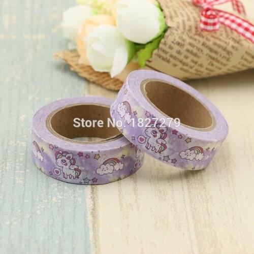 1 roll New 10M DIY Cute Kawaii Unicorn Japanese Washi Tape Decorative Adhesive Tape Masking Tape For Home Decoration