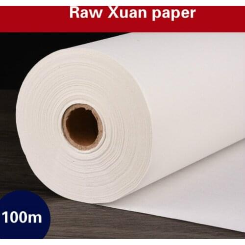 100m Long Scroll Raw Rice Paper Calligraphy Painting Paper Brush Writing Creation Paper Framed Art Painting Printing Paper
