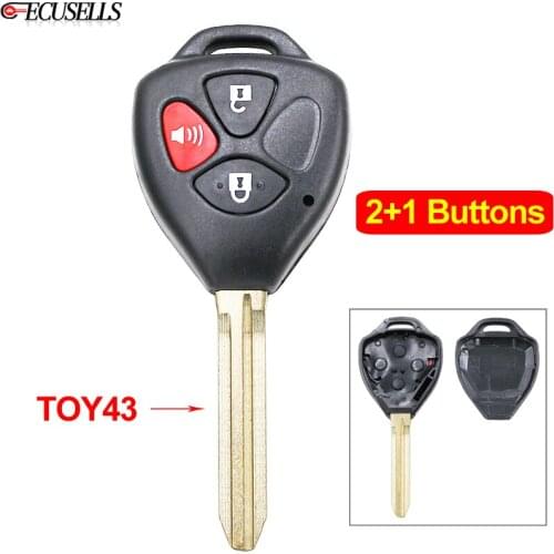 2+1/3 Button Remote Car Key Shell Case Smart Key Housing Cover Fob For Toyota Camry Avalon Corolla Venza Yaris Matrix RAV4
