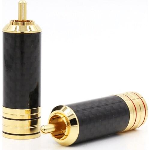 4 pcs HI FI Audio RCA plug gold plated rca plug hi-end Audio RCA Plug connector