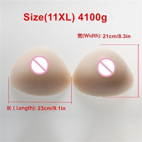 4100g/pair Triangle Silicone Breast Forms Fake Breast Artificial Boobs Huge Cup Made in China