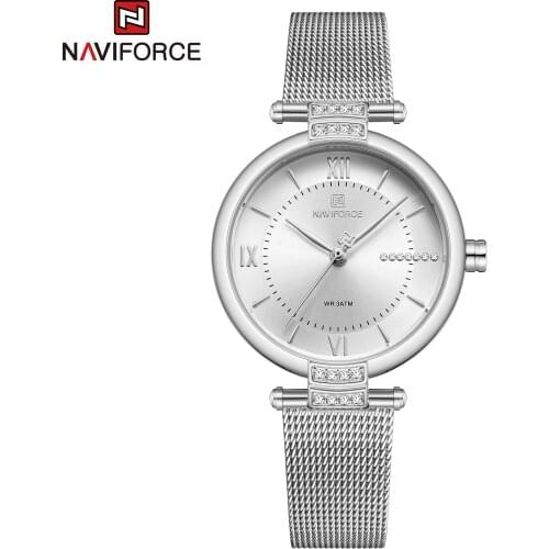 NAVIFORCE Fashion Women Watch Luxury Simple Lady Quartz 3ATM Wristwatch Elegant Gift Bracelet Female Clock Relogio Feminino 2021
