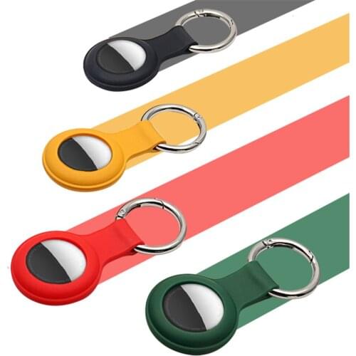 Cover for Apple Airtags Case tracker Accessories Liquid Silicone Protective Shell Bumper Anti-scratch fall Air tag Keychain case