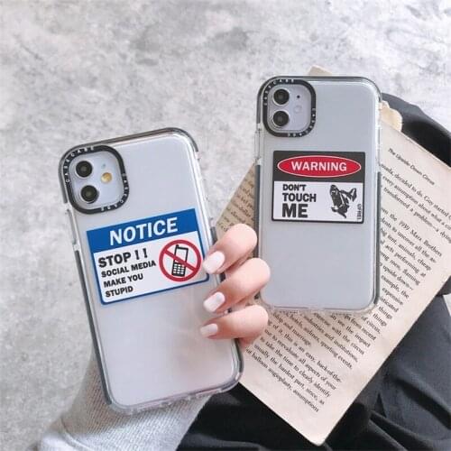 Personality Sticker Pattern Case For iPhone 7 8 Plus XR XS X 11 12 13 PRO Mini Phone Case Simplicity Coque Fashion Cover