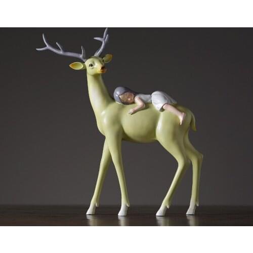 Childrens room decor decoration Home Furnishing cartoon deer sculpture display model soft decoration