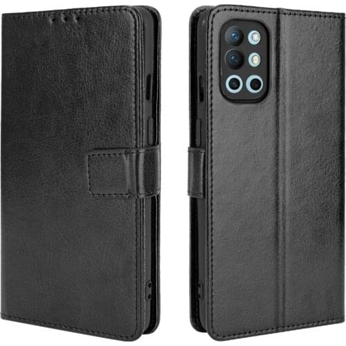 For OnePlus 9R Case For One Plus 9R classic Flip Luxury PU Leather Phone Case For OnePlus 9R 1+9R OnePlus9R Case Cover