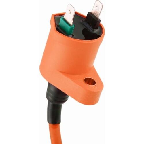 Modified Orange Ignition Coil 6-Pin AC Igniter A7TC Spark Plug For GY6 50CC 125CC 150CC