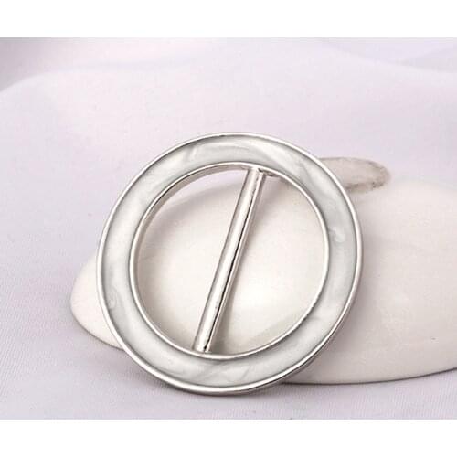 Circle Brooches Round Silk Scarf Buckle Oval Brooches For Women Fashion Round Scarf Clip Holder Jewelry Accessories Wholesale