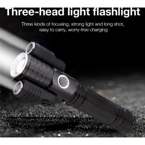 Powerful LED Flashlight Zoom Torch 18650 L2/T6/XPE USB Rechargeable Waterproof Rotatable Portable Lantern For Camping Fishing