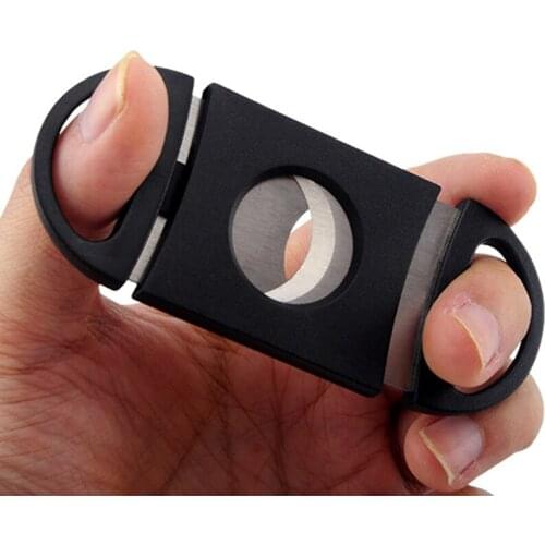 Practical Gadgets Cigar Scissors Mini Cigar Cutter Stainless Steel/ABS 1Pcs Portable Cigarette Accessories Black Double-Edged