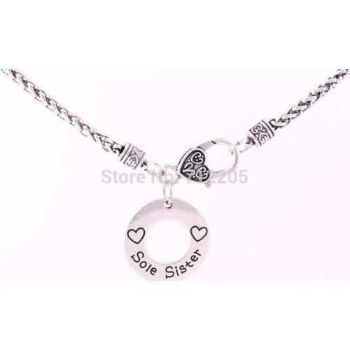 New Arrival Lobster Claw Wheat Link Necklace Chain with Large Clasp wheat links heart Sole Sister chains necklace