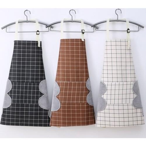 PVC Simple Aprons Kitchen Easy clean Rag Apron Kitchen Apron For Women Cooking Baking Restaurant Adult Aprons Pinafore