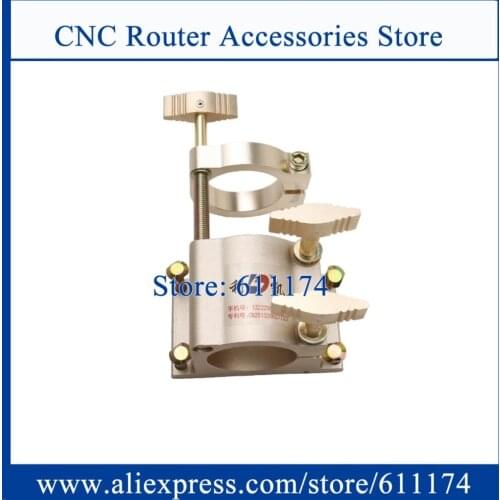 Adjustable clamp 80mm cast aluminum spindle bracket D80 spindle mounting 4 screw double plate support for 1.5kw/2,2kw/3kw