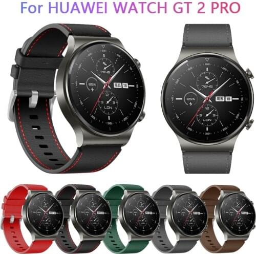 Watch Band 22mm Genuine Leather Strap For Huawei Watch 3 GT 2 Pro Watch Strap Replacements Honor Magic 1 2 46mm Watch Mens Strap