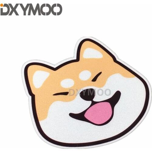 Car Styling Decal Animal Pattern Shiba Inu Cute Dog Head Laptop DIY Sticker Body Window Bumper