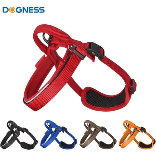 Reflective Dog Harness Nylon Breathable Adjustable Pet Harness And Leash Breathable Dog Vest For Small Medium Large Dogs