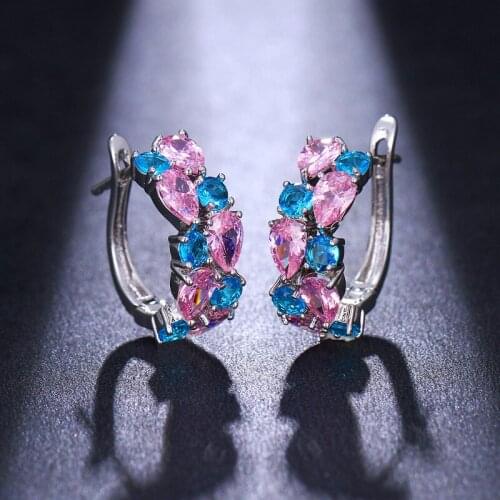 KSRA Vintage Floral Zirconia Bridal Earrings For Women Art Deco Wedding Earrings Chandelier Personalized Jewelry Bridesmaid