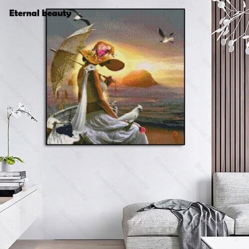Woman Diamond Painting Kit 5D Diy Diamond Embroidery Pictures of Rhinestones Diamond Mosaic Cross Stitch Kits Mosaic Home Decor