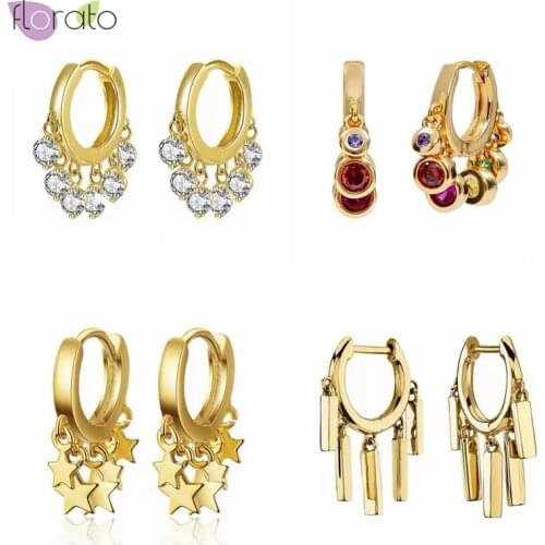 High Quality 925 Sterling Silver Ear Buckle small Hoop Earrings for Women Gold Silver color Earrings Fashion Jewelry 2021