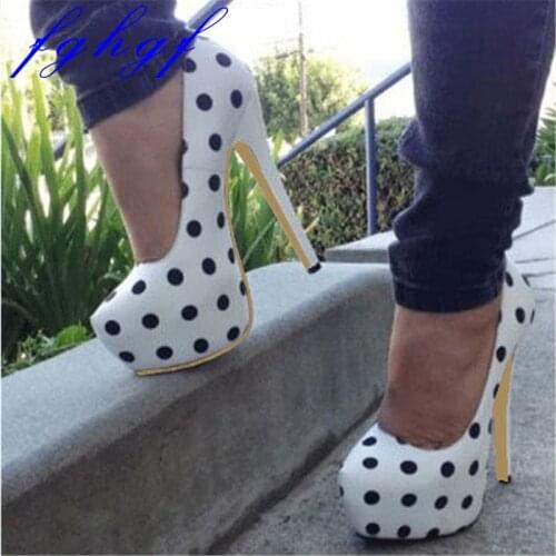 FGHGF 2018 Pumps Shoes Womens 16cm Heel 5cm Platform Inside Waterproof Spike Shoes Sexy Stiletto Wedding Shoes Plus US5-11