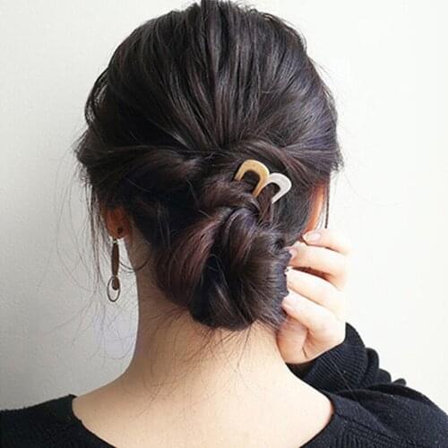 ZV 1pcs Retro Hairpin Barrette Jewelry For Women Girl Student 10*2cm U Shape Headwear Accessories Party Present Dropshipping