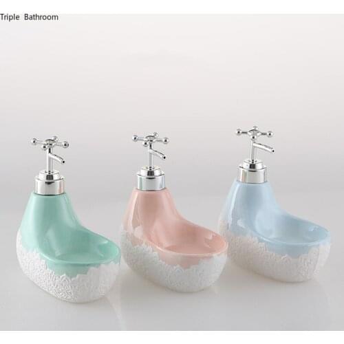 1 pc 400ml Liquid Shower Gel Nordic Style Ceramics Shampoo Container Wristband Hand Dispenser Bathroom Decoration Supplies