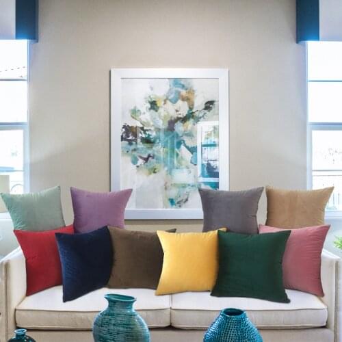 1Pcs Velvet Cushion Cover Solid Color Pillow Cases Home Decor Sofa Living Room Decoration Pillow Cover 30x50cm 40x40cm 50x50cm